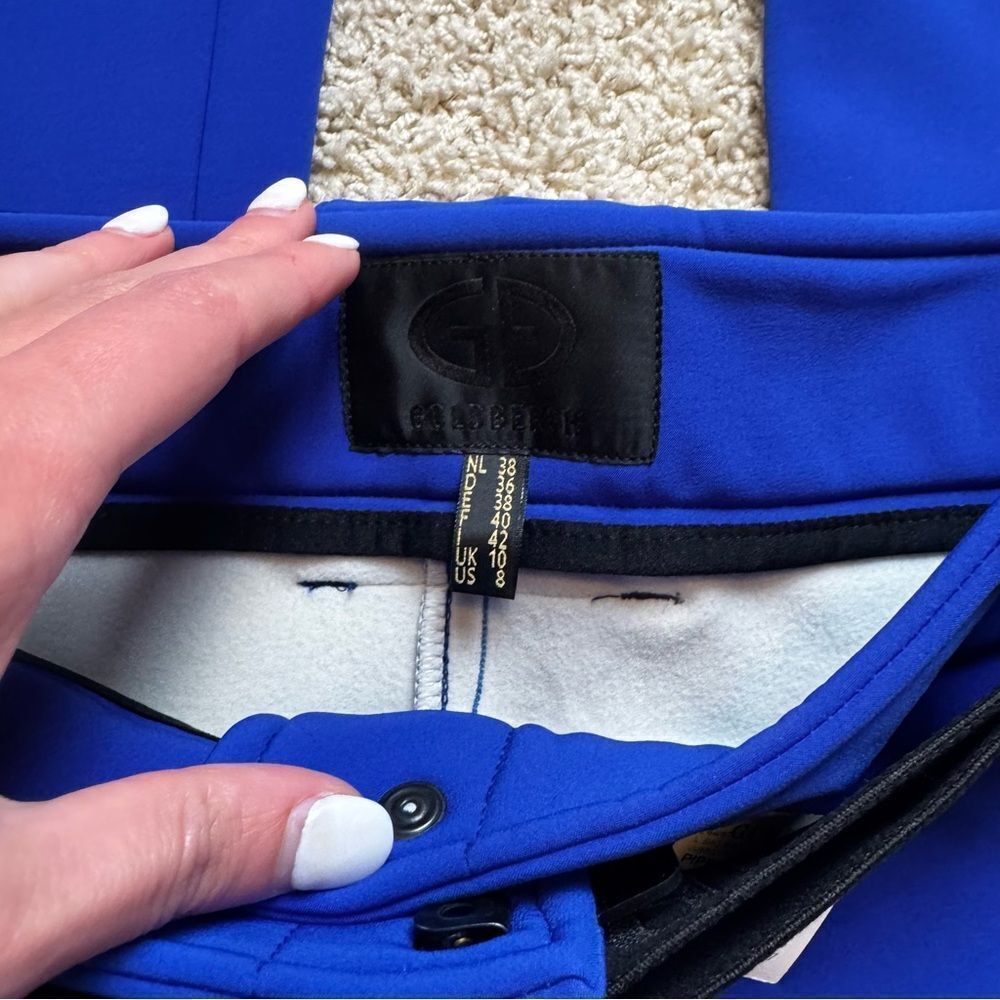 Goldbergh Pippa Ski Pants Waterproof Blue Black NWT US 8 Dazzling Blue - Picture 2 of 6